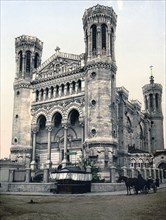 Basilica Fourviere, main entrance, Lyons, France ca. 1890-1900