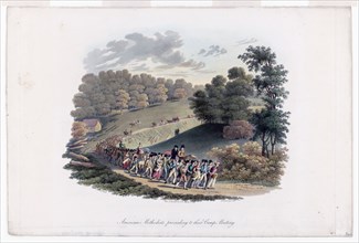 American methodists proceeding to their camp meeting print ca. 1819