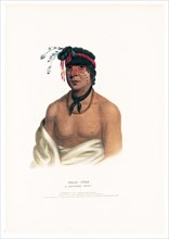 Antique Native American Print - Wesh-Cubb a Chippeway chief ca. 1838