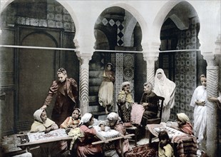 Arab school of embroidery, Algiers, Algeria ca. 1899