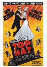 Promotional poster art for the motion picture Top Hat ca. 1935