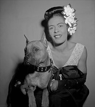 Portrait of Billie Holiday and Mister, Downbeat, New York, N.Y., ca. Feb. 1947
