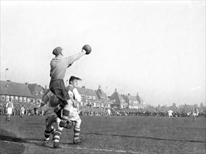 October 1947 - 1940s Soccer Match involving Volewijcker against Ajax 1-0 (Keizer saves punches)