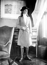 Photo shows Helen Preece, young English equestrian. ca. 1910-1915