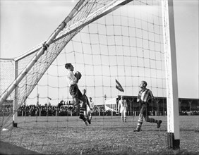 1940s Soccer Match - Neptunus against Volewijckers 3-2 October 3, 1947 in Rotterdam Holland