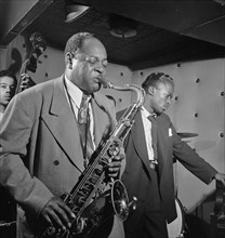Portrait of Coleman Hawkins and Miles Davis, Three Deuces, New York, N.Y., ca. July 1947