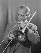 Portrait of Bill Harris, Trombone player ca. Apr. 1947