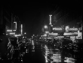 Jazz clubs line 52nd Street in New York, N.Y., ca. July 1948