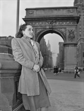 Portrait of Ann Hathaway, Washington Square, New York, N.Y., ca. May 1947