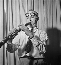 Portrait of Mezz Mezzrow in his office, New York, N.Y., ca. Nov. 1946