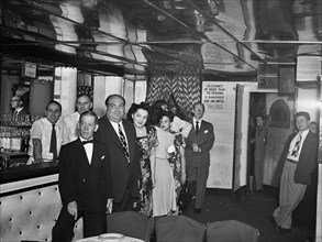 Crowd at the Downbeat Jazz Club in New York, N.Y., ca. 1948