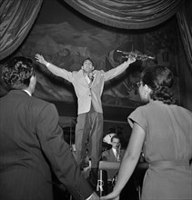Portrait of Ray Anthony playing trumpet, ca. Aug. 1947