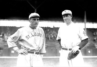 Managers Bobby Wallace, St. Louis AL & Hal Chase, New York AL (baseball) ca. 1911