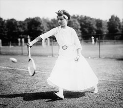 Photograph shows American tennis player Florence E. Sutton (1883-1974) ca. 1910-1915