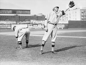 Photo shows baseball player Dode Paskert at Hilltop Park, New York City. ca. 1911