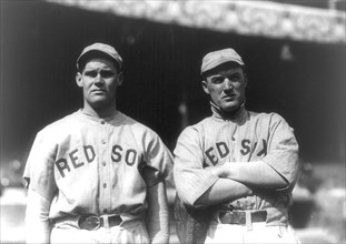 Hubert Dutch Leonard & Bill Carrigan, Boston AL (baseball) 1916