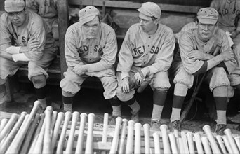 Babe Ruth, Bill Carrigan, Jack Barry, & Vean Gregg, Boston AL ca. 1915