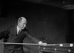 George Moore, a billiards player who was the loser in an October 1914 challenge for the three-cushion billiards world championship ca. 1914