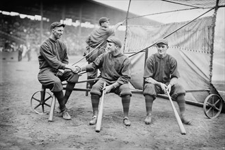 Hank Gowdy, Lefty Tyler, Joey Connolly, Boston NL ca. 1914