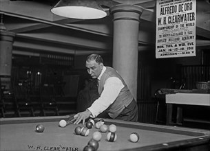 William H. Clearwater (1875-1948) of Ellwood, Pennsylvania who was a pocket billiards and continuous pool champion ca. 1911