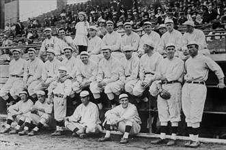 Boston Red Sox team photo at 1912 World Series ca. October 4, 1912