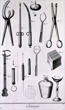 Equipment and surgical instruments ca. 1700s