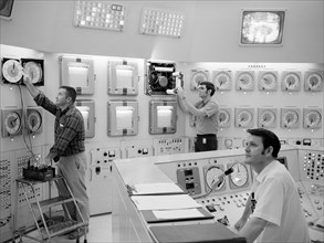 Operators in the Plum Brook Reactor Facility Control Room ca. 1970