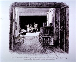 Interior of the Kinetographic Theater ca. 1800s