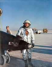 (1963) Neil A. Armstrong, a civilian, was a member of the second group of astronauts selected by the National Aeronautics and Space Administration.