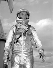 Astronaut John H. Glenn, one of the original seven astronauts for Mercury Project selected by NASA on April 27, 1959.