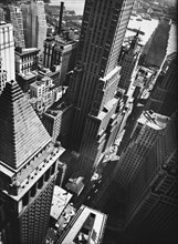 Wall Street, showing East River from roof of Irving Trust building, Manhattan ca. 1938