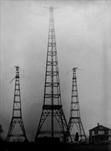 Government radio station towers in Arlington, Virginia ca. 1910-1915