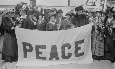 Peace Delegates -- Emmeline Pethick-Lawrence, Jane Addams, Anna Molloy ca. 1915