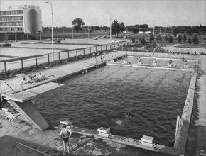 Swimming pools in Ursus area of modern day Warsaw, was its own city until 1977 ca. 1975