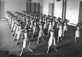 Department of Orphans and the Poor in Drohowisko (1934) gymnastics lesson