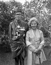 Dato Raoul Teesdale Lloyd-Dolbey and Datin Marianne Elisabeth Lloyd-Dolbey photographed in Brunei in 1967
