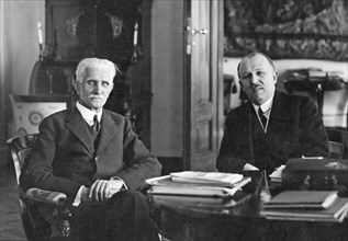 Polish Sejm's speaker Ignacy Daszynski and prime minister Kazimierz Bartel ca. 1929