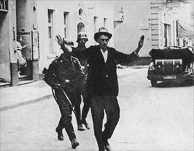German-occupied Bydgoszcz, first days of September 1939. Arrested Polish man at Jezuicka Street