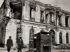 Destruction from the 1906 earthquake in Valparaiso Chile