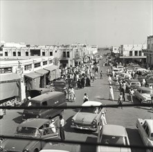 Photograph of the Manama Souq area (street market or bazzar) in Bahrain, 1965