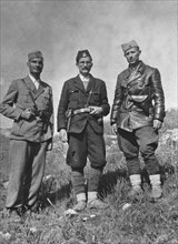 Arso Jovanovic, Mitar Bakic and Ivan Milutinovic in Zaborje ca. May 1942