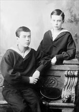 Czar at 13 years, with his brother (now dead)