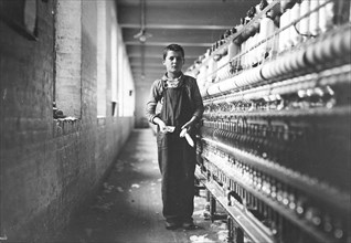 Tony Soccha, a young bobbin boy, been working there a year. Chicopee, Mass, November 1911