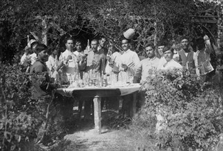 Mexican Federales Celebrating ca. 1910-1915