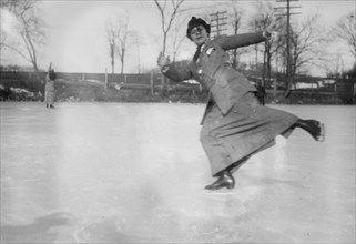 Mrs. Cunningham - ice skating ca. 1910-1915