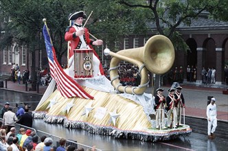 9/17/1987 - A float passes down the street during a parade celebrating the bicentennial of the U.S. Constitution in Philadelphia