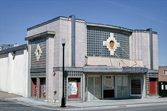 1990s United States -  Overland Theater (Rio Theater in 2019) -  side angle -  W. 80th Street -  Overland Park -  Kansas ca. 1994