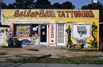 1980s United States -  Sailor Bills Tattooing; Victory Drive; Columbus Georgia ca. 1982
