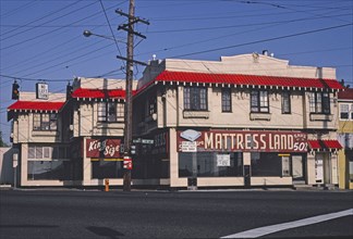 1980s United States -  Mattress Land; 28th & Sandy Boulevard; Portland Oregon ca. 1980