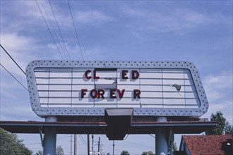 1980s United States -  Starlite Drive-In Theater sign Route 10 Bay City Michigan ca. 1988